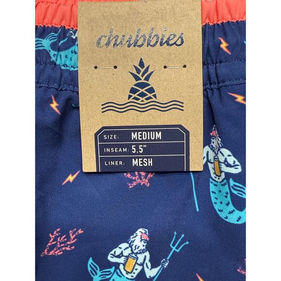 Chubbies The Triton of the Seas 5.5" Classic Swim Trunk, Men's Size M - Picture 3 of 7